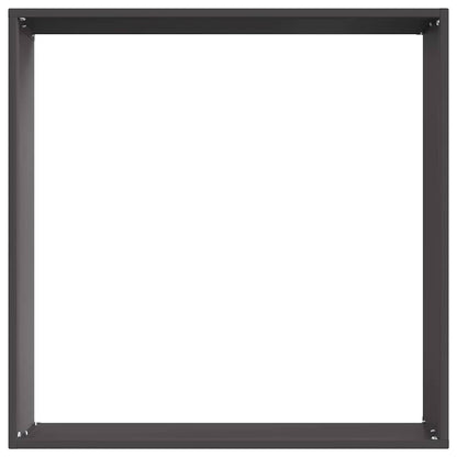Lawn Edging 6 pcs Black 50 x 50 x 13 cm Steel