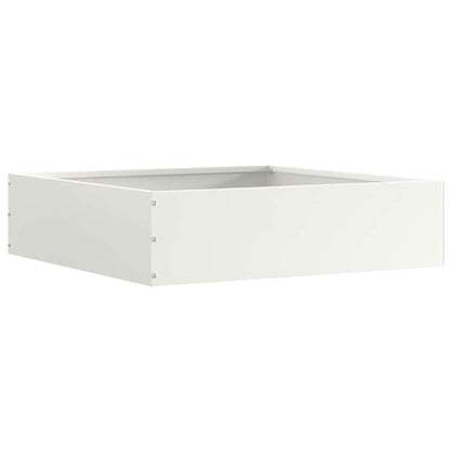 Lawn Edging 6 pcs White 50 x 50 x 13 cm Steel