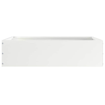 Lawn Edging 6 pcs White 50 x 50 x 13 cm Steel