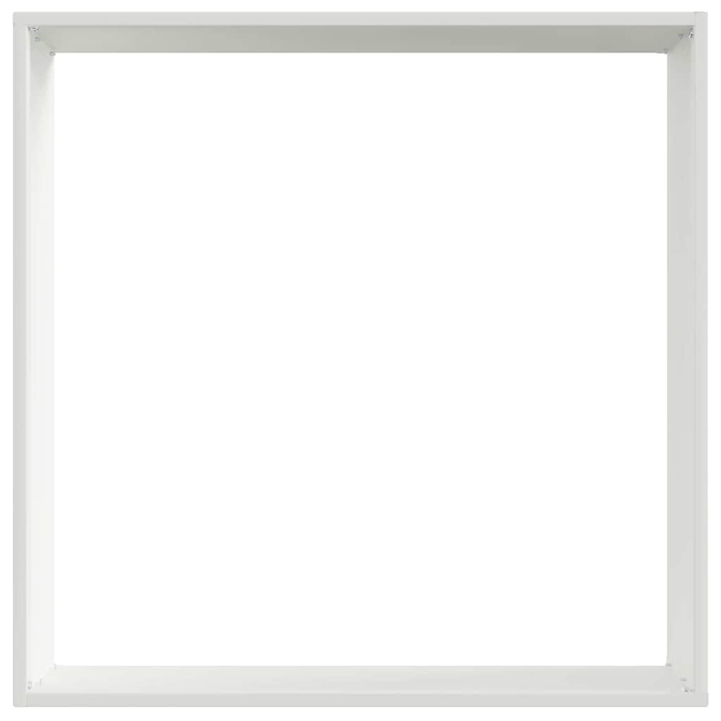 Lawn Edging 6 pcs White 50 x 50 x 13 cm Steel