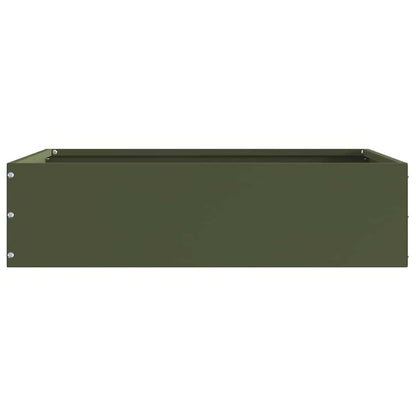 Lawn Edging 6 pcs Olive Green 50 x 50 x 13 cm Steel