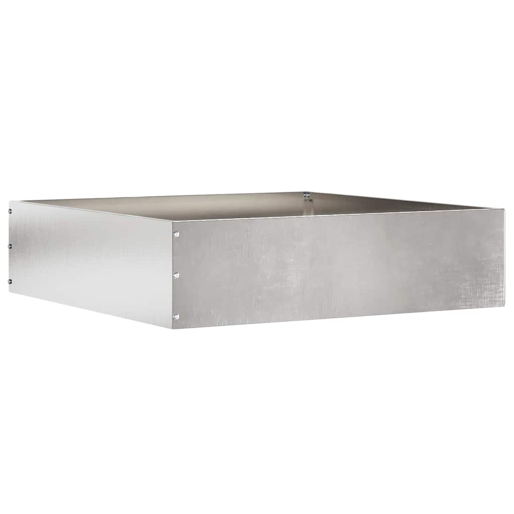 Lawn Edging 6 pcs Silver 50 x 50 x 13 cm Stainless Steel