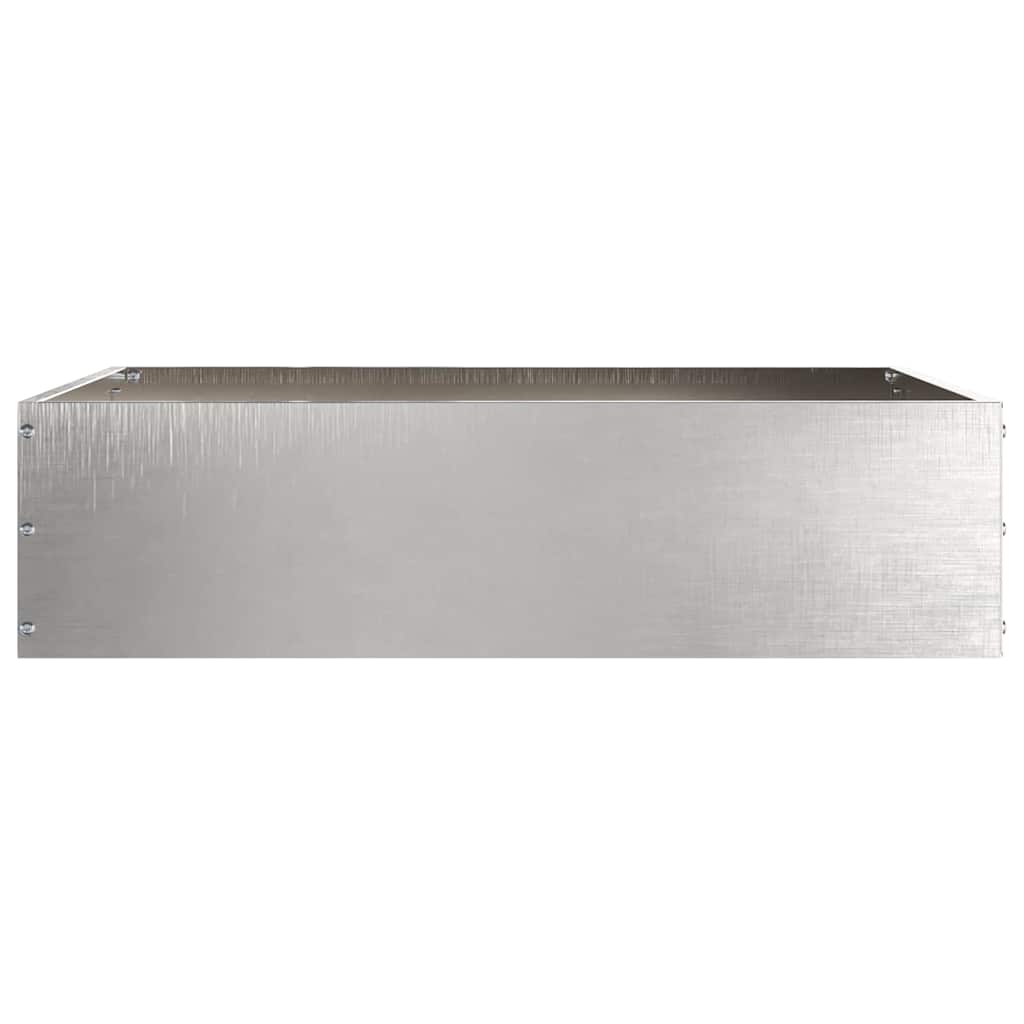 Lawn Edging 6 pcs Silver 50 x 50 x 13 cm Stainless Steel