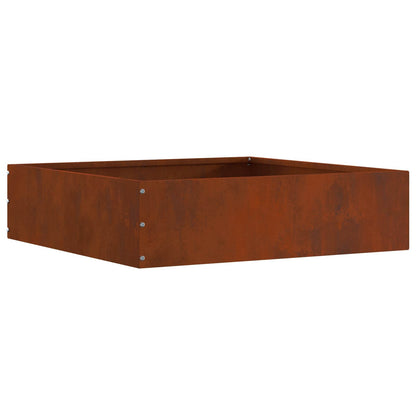 Lawn Edging 6 pcs Rusty 50 x 50 x 13 cm Weathering Steel