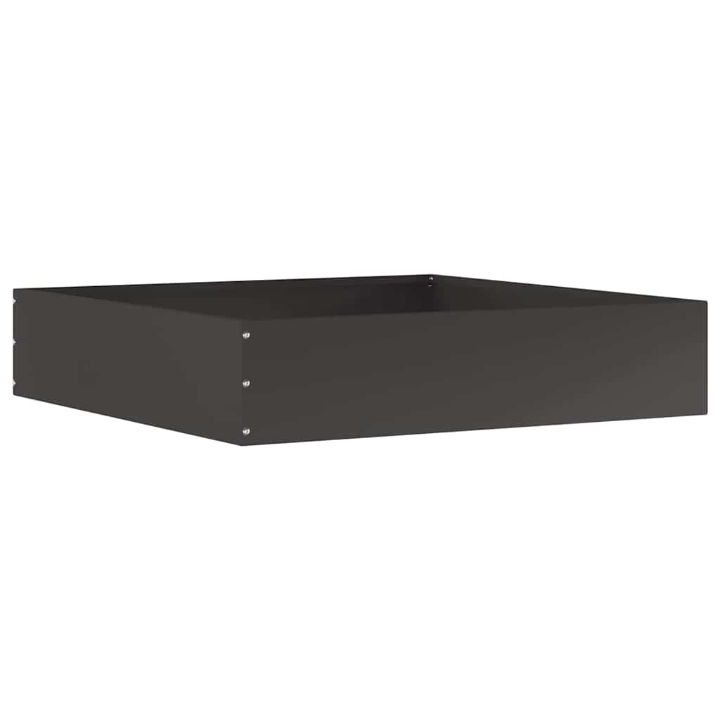 Lawn Edging 6 pcs Black 60 x 60 x 13 cm Steel