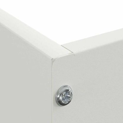 Lawn Edging 6 pcs White 60 x 60 x 13 cm Steel