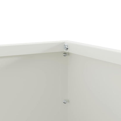 Lawn Edging 6 pcs White 60 x 60 x 13 cm Steel