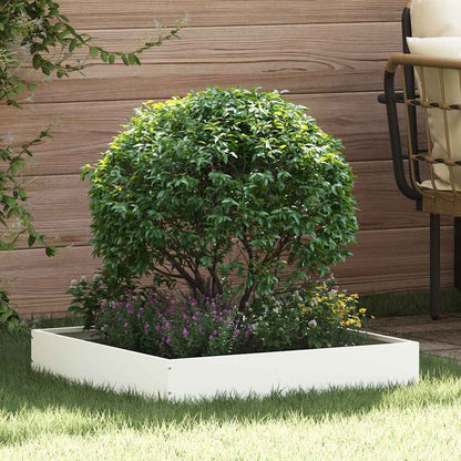 Lawn Edging 6 pcs White 60 x 60 x 13 cm Steel