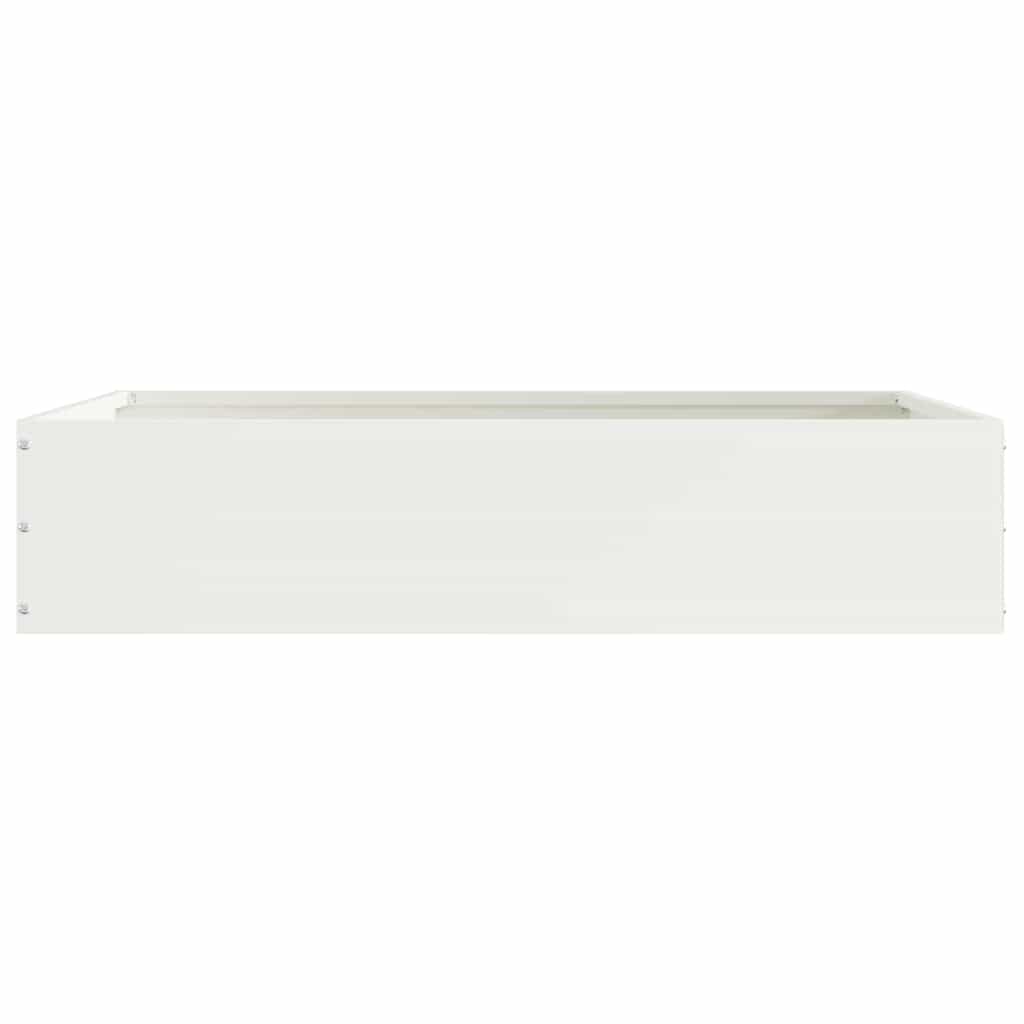 Lawn Edging 6 pcs White 60 x 60 x 13 cm Steel