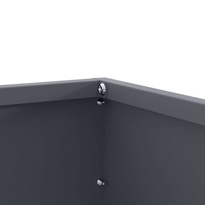 Lawn Edging 6 pcs Anthracite 60 x 60 x 13 cm Steel