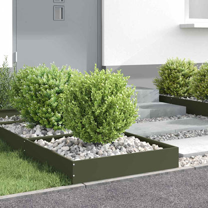 Lawn Edging Olive Green 60 x 60 x 13 cm Steel