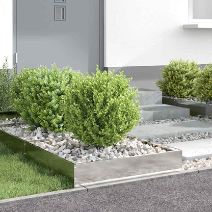 Lawn Edging Silver 60 x 60 x 13 cm Stainless Steel