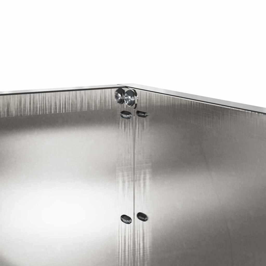 Lawn Edging 6 pcs Silver 60 x 60 x 13 cm Stainless Steel