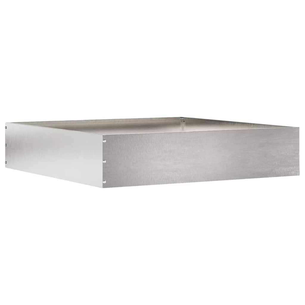 Lawn Edging 6 pcs Silver 60 x 60 x 13 cm Stainless Steel