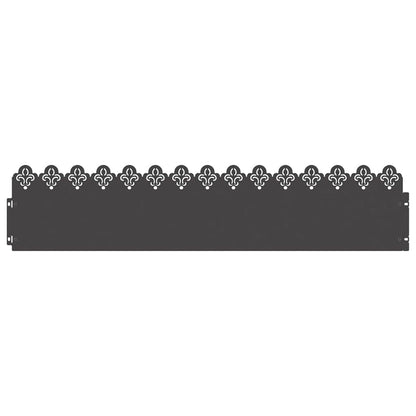 Lawn Edgings 20 pcs Black 103 x 0.05 x 22 cm Steel