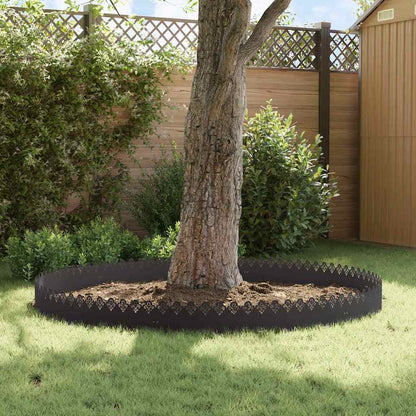 Lawn Edgings 30 pcs Black 103 x 0.05 x 22 cm Steel
