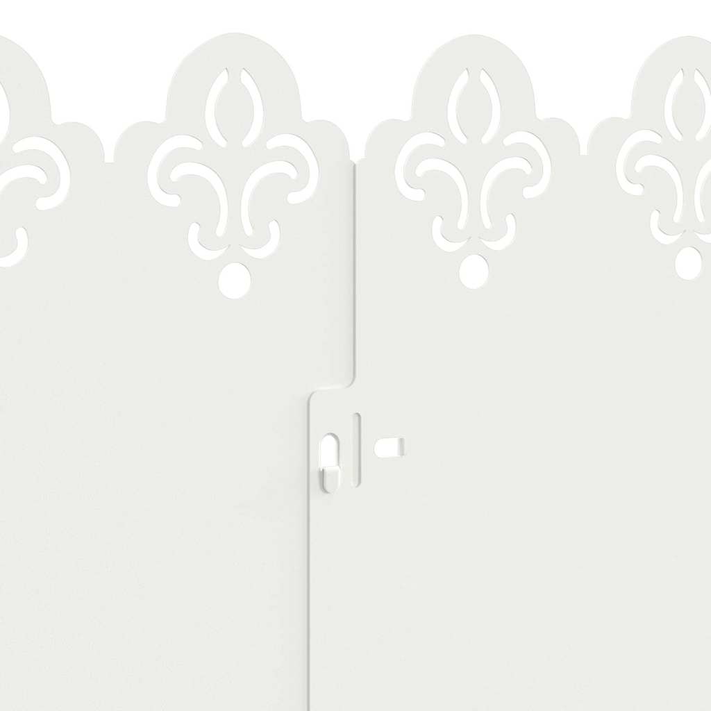 Lawn Edgings 10 pcs White 103 x 0.05 x 22 cm Steel