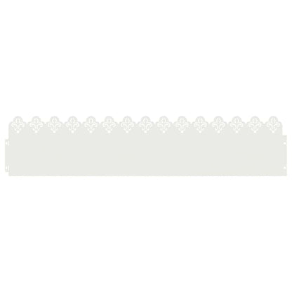 Lawn Edgings 20 pcs White 103 x 0.05 x 22 cm Steel