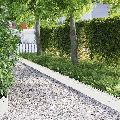 Lawn Edgings 30 pcs White 103 x 0.05 x 22 cm Steel