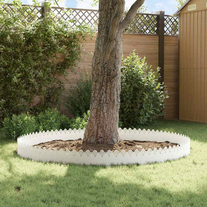 Lawn Edgings 30 pcs White 103 x 0.05 x 22 cm Steel