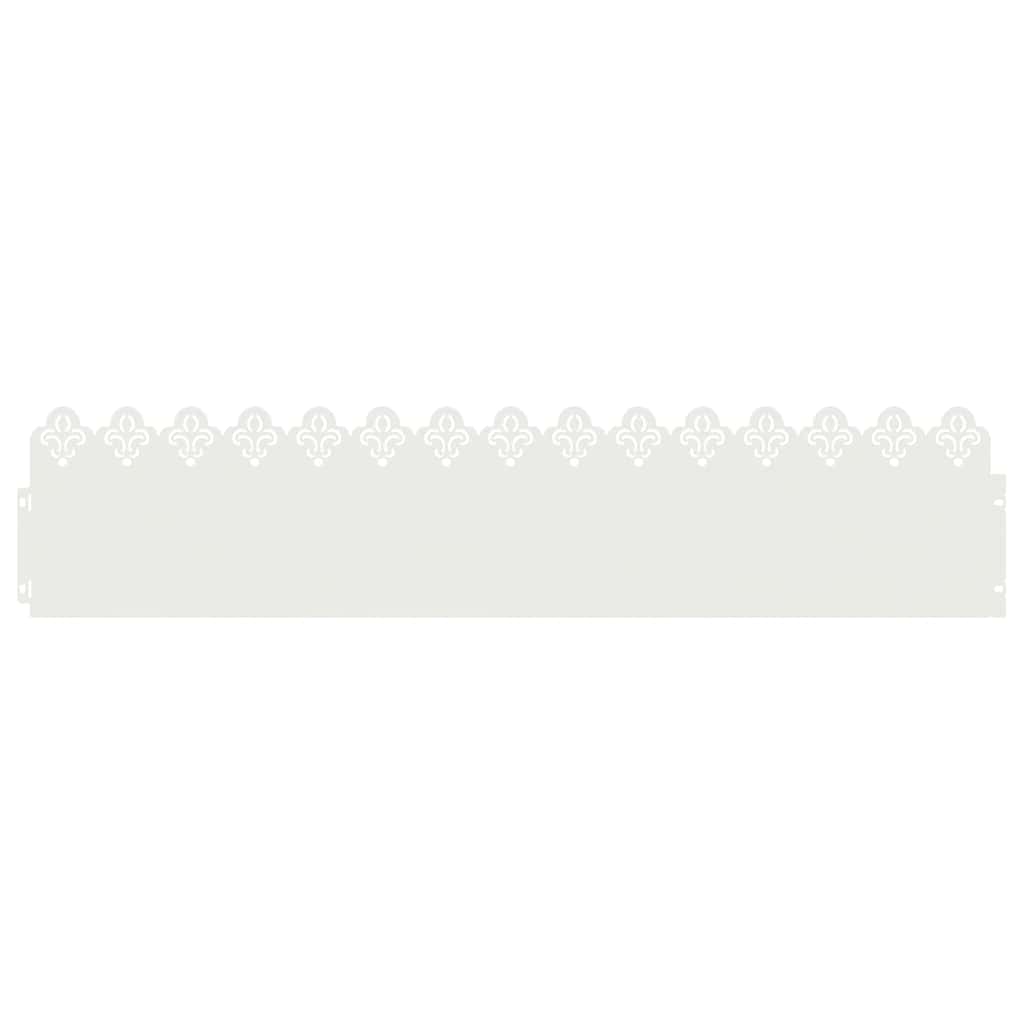Lawn Edgings 30 pcs White 103 x 0.05 x 22 cm Steel
