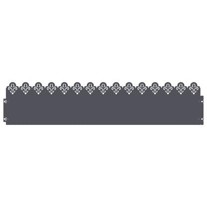 Lawn Edgings 20 pcs Anthracite 103 x 0.05 x 22 cm Steel