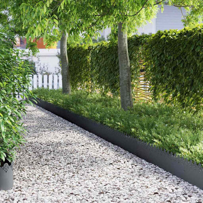 Lawn Edgings 30 pcs Anthracite 103 x 0.05 x 22 cm Steel