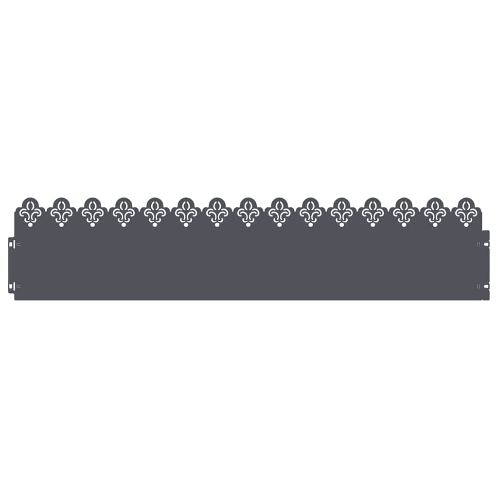 Lawn Edgings 30 pcs Anthracite 103 x 0.05 x 22 cm Steel