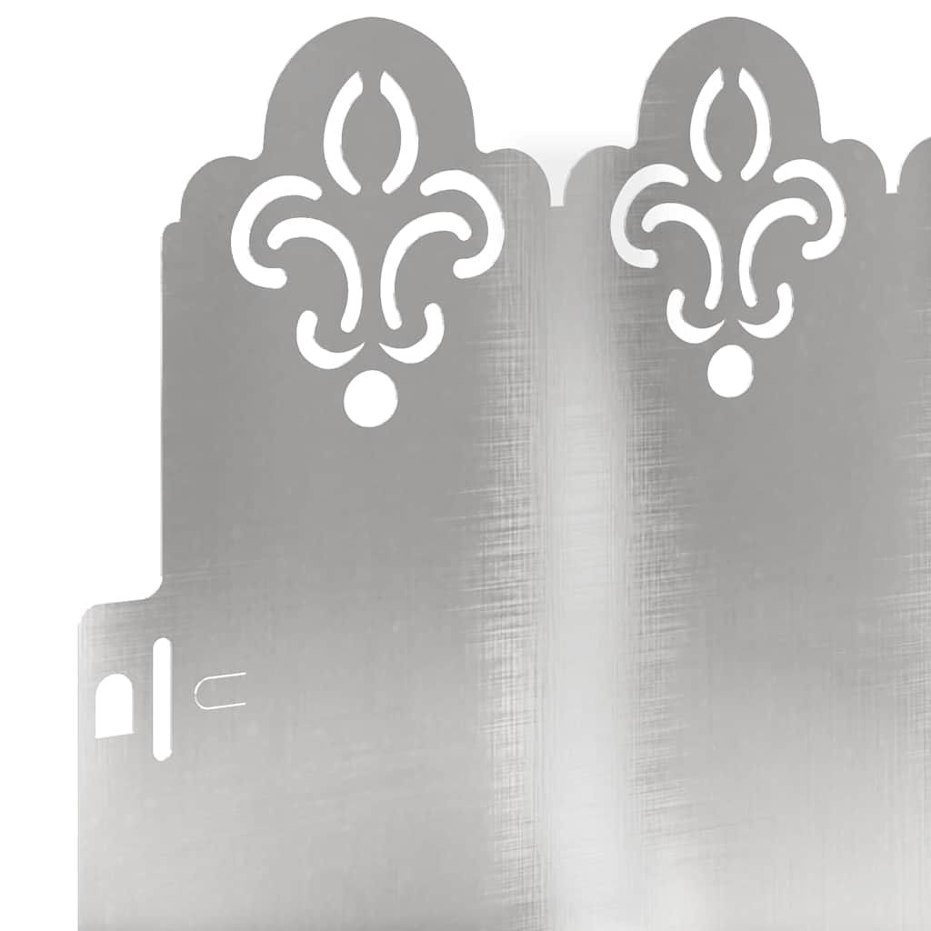 Lawn Edgings 10 pcs Silver 103 x 0.05 x 22 cm Stainless Steel