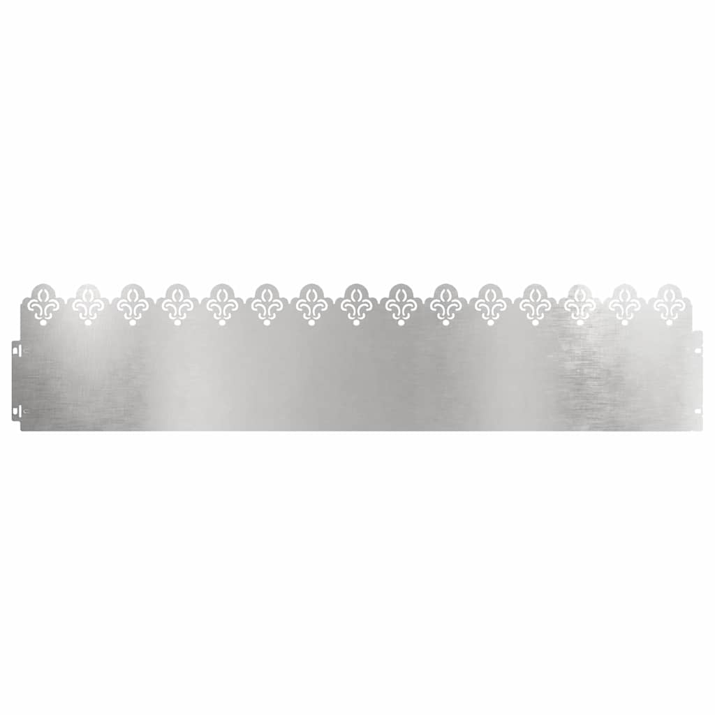 Lawn Edgings 10 pcs Silver 103 x 0.05 x 22 cm Stainless Steel
