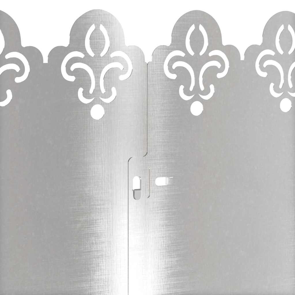 Lawn Edgings 20 pcs Silver 103 x 0.05 x 22 cm Stainless Steel