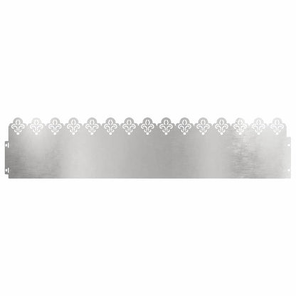 Lawn Edgings 20 pcs Silver 103 x 0.05 x 22 cm Stainless Steel