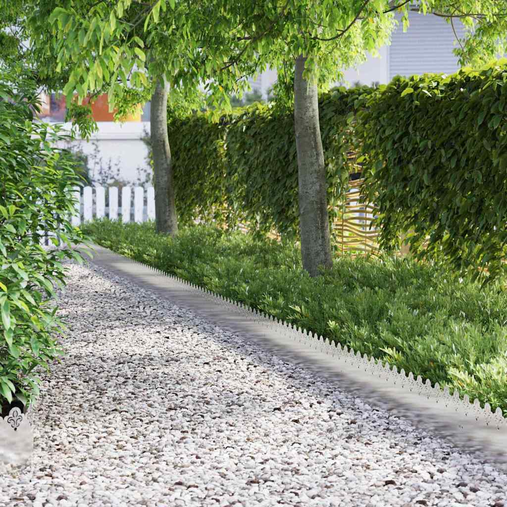Lawn Edgings 30 pcs Silver 103 x 0.05 x 22 cm Stainless Steel