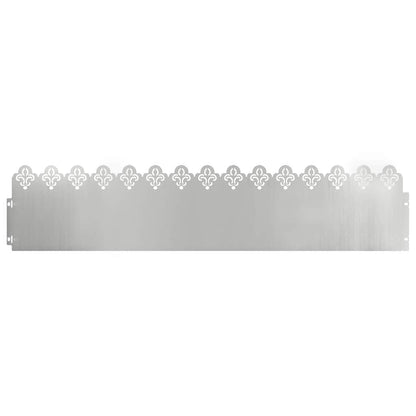 Lawn Edgings 20 pcs Silver 103 x 0.05 x 22 cm Galvanised Steel
