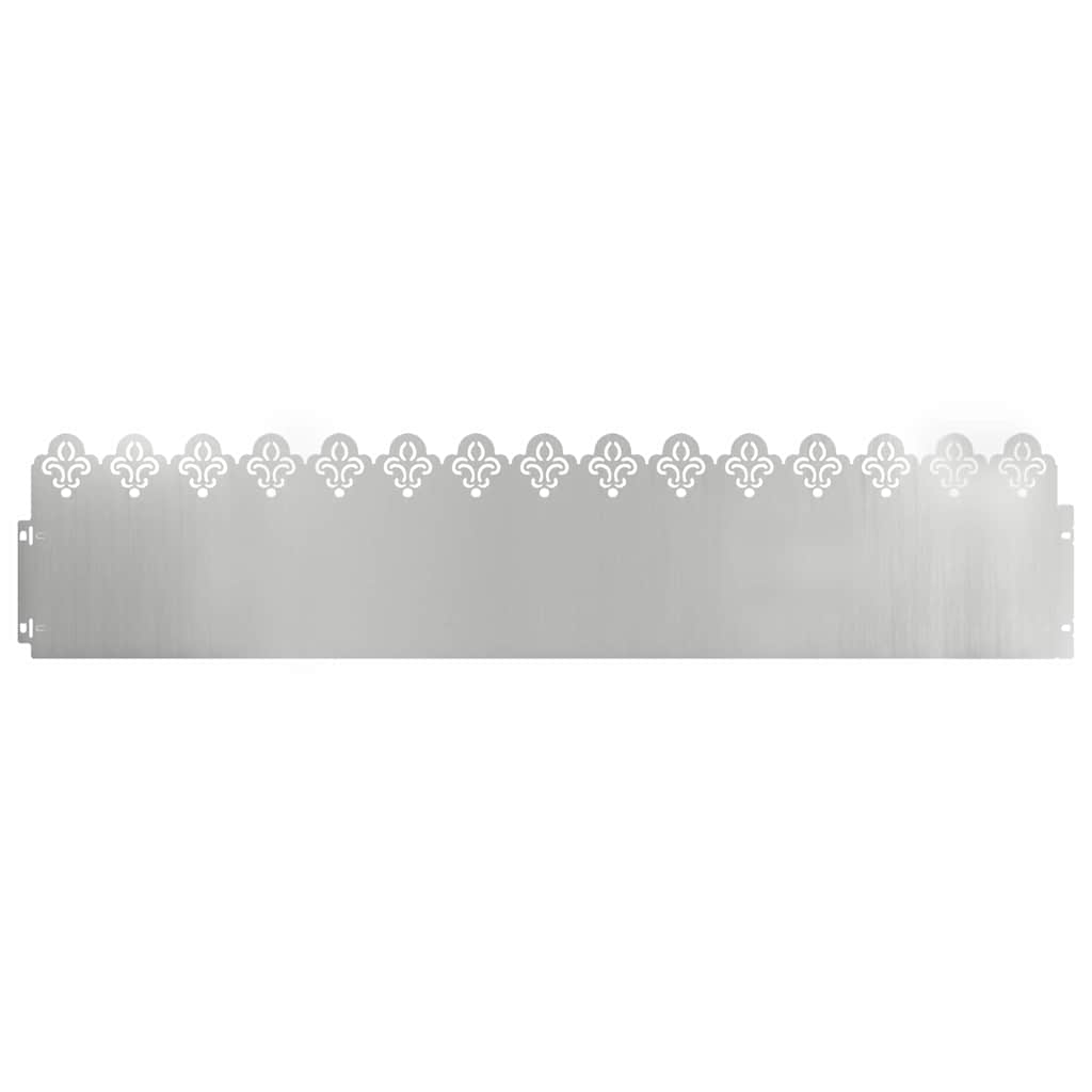 Lawn Edgings 30 pcs Silver 103 x 0.05 x 22 cm Galvanised Steel