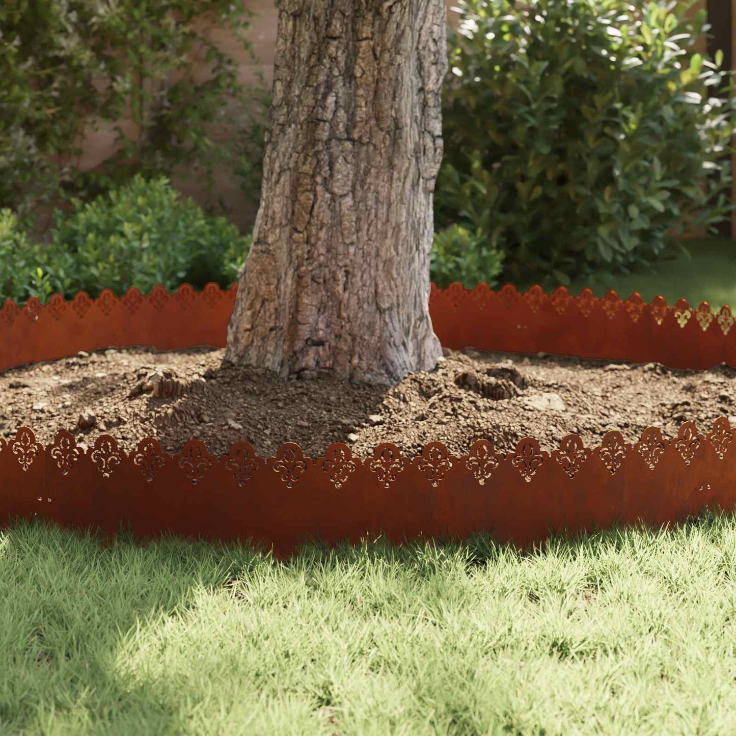 Lawn Edgings 30 pcs 103 x 0.05 x 22 cm Weathering Steel Rusty