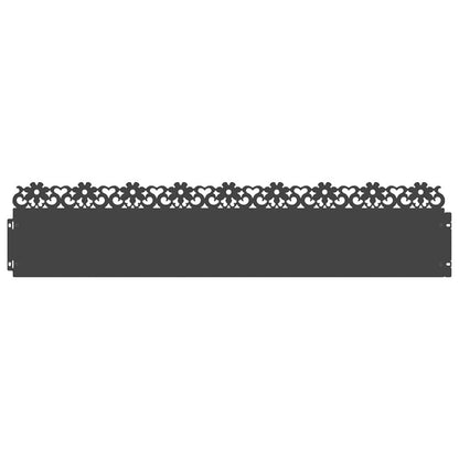 Lawn Edgings 30 pcs Black 103 x 0.05 x 22 cm Steel