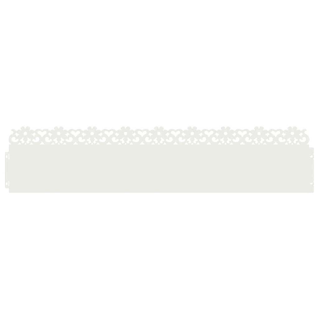 Lawn Edgings 20 pcs White 103 x 0.05 x 22 cm Steel