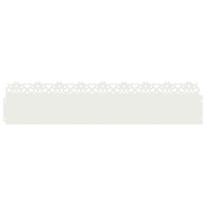 Lawn Edgings 20 pcs White 103 x 0.05 x 22 cm Steel