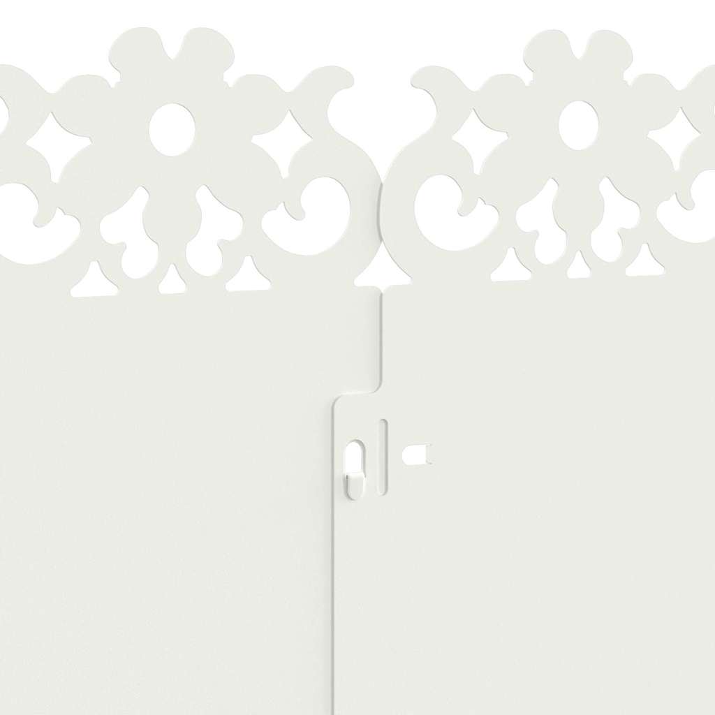 Lawn Edgings 30 pcs White 103 x 0.05 x 22 cm Steel