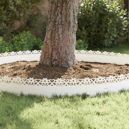 Lawn Edgings 30 pcs White 103 x 0.05 x 22 cm Steel