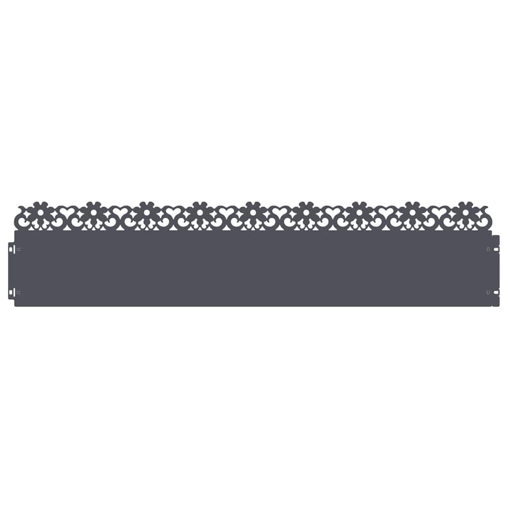 Lawn Edgings 10 pcs Anthracite 103 x 0.05 x 22 cm Steel