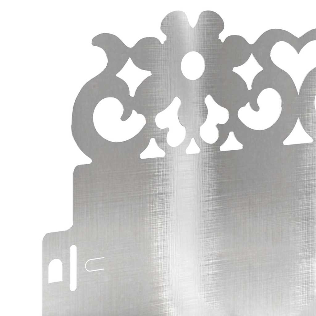 Lawn Edgings 10 pcs Silver 103 x 0.05 x 22 cm Stainless Steel