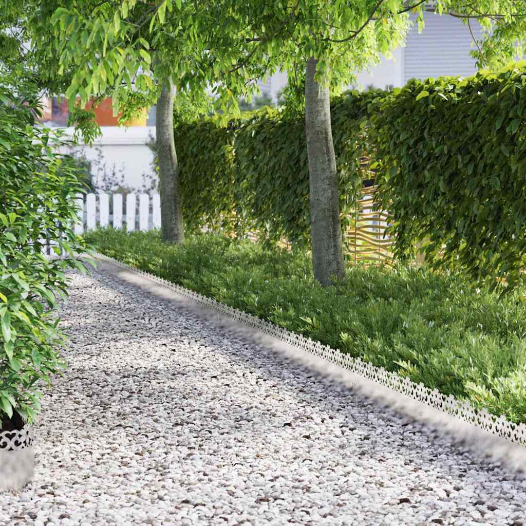 Lawn Edgings 10 pcs Silver 103 x 0.05 x 22 cm Stainless Steel