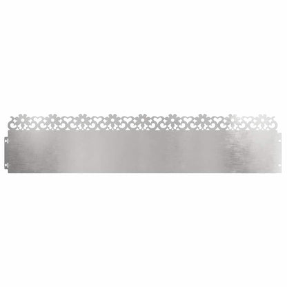 Lawn Edgings 10 pcs Silver 103 x 0.05 x 22 cm Stainless Steel