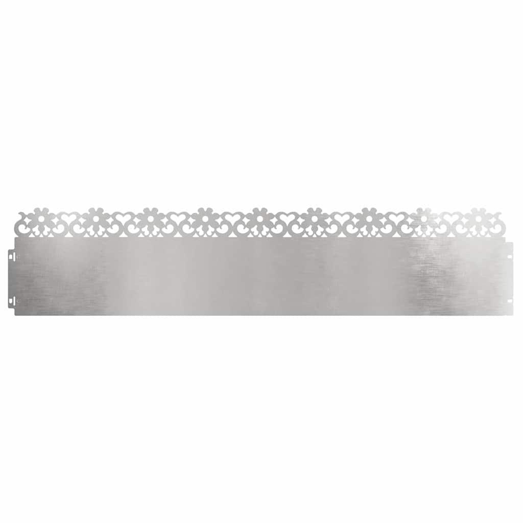 Lawn Edgings 20 pcs Silver 103 x 0.05 x 22 cm Stainless Steel