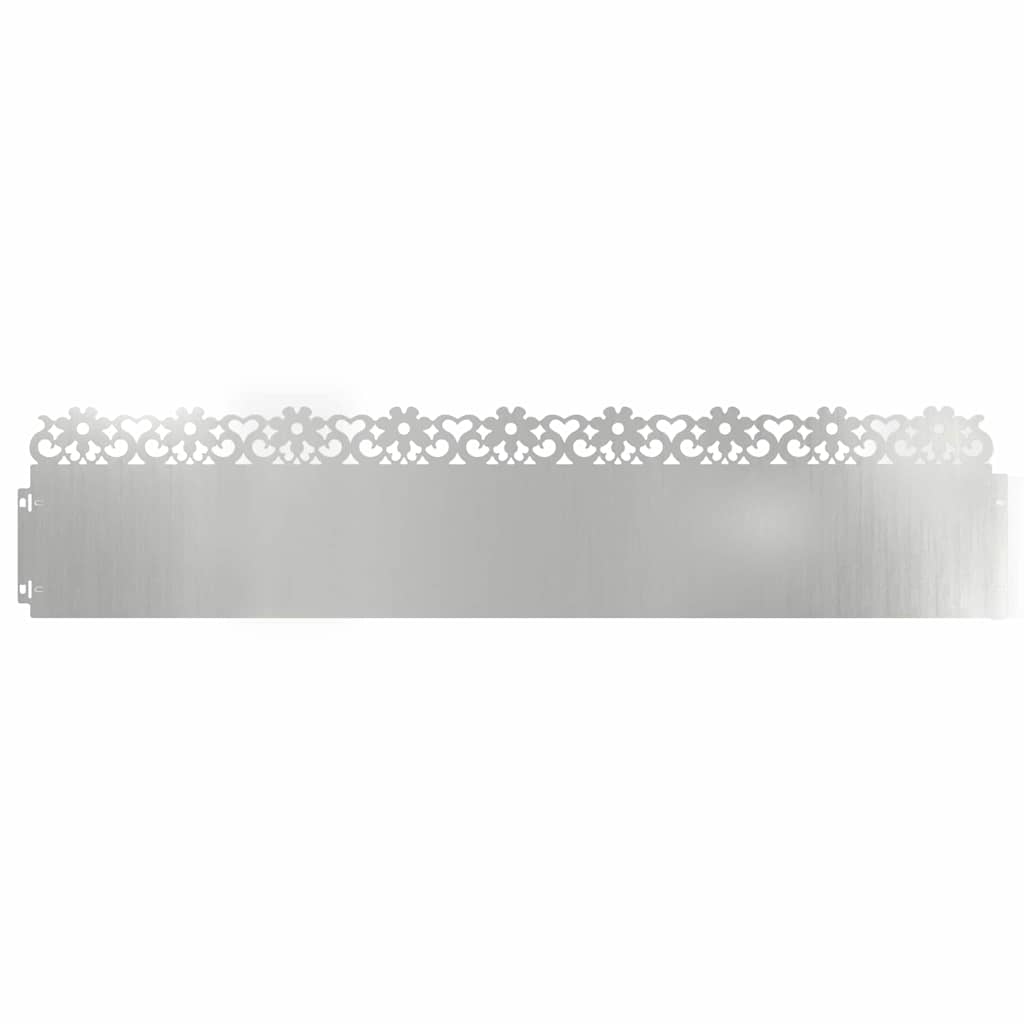 Lawn Edgings 20 pcs Silver 103 x 0.05 x 22 cm Galvanised Steel