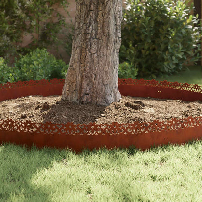 Lawn Edgings 10 pcs 103 x 0.05 x 22 cm Weathering Steel Rusty
