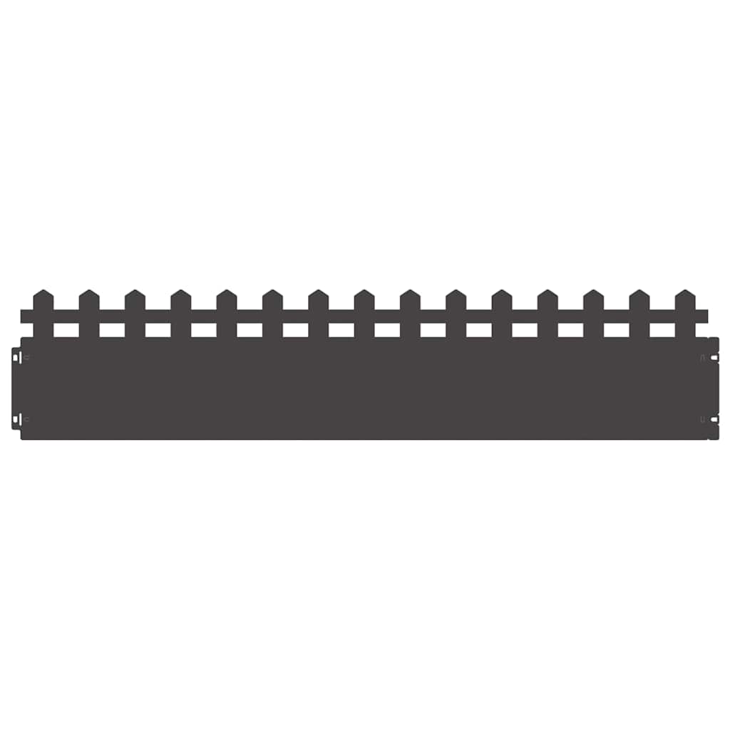Lawn Edgings 20 pcs Black 103 x 0.05 x 22 cm Steel