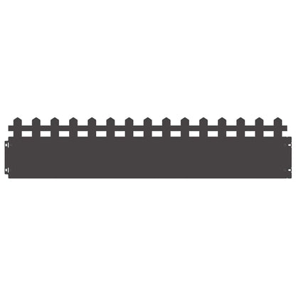 Lawn Edgings 20 pcs Black 103 x 0.05 x 22 cm Steel